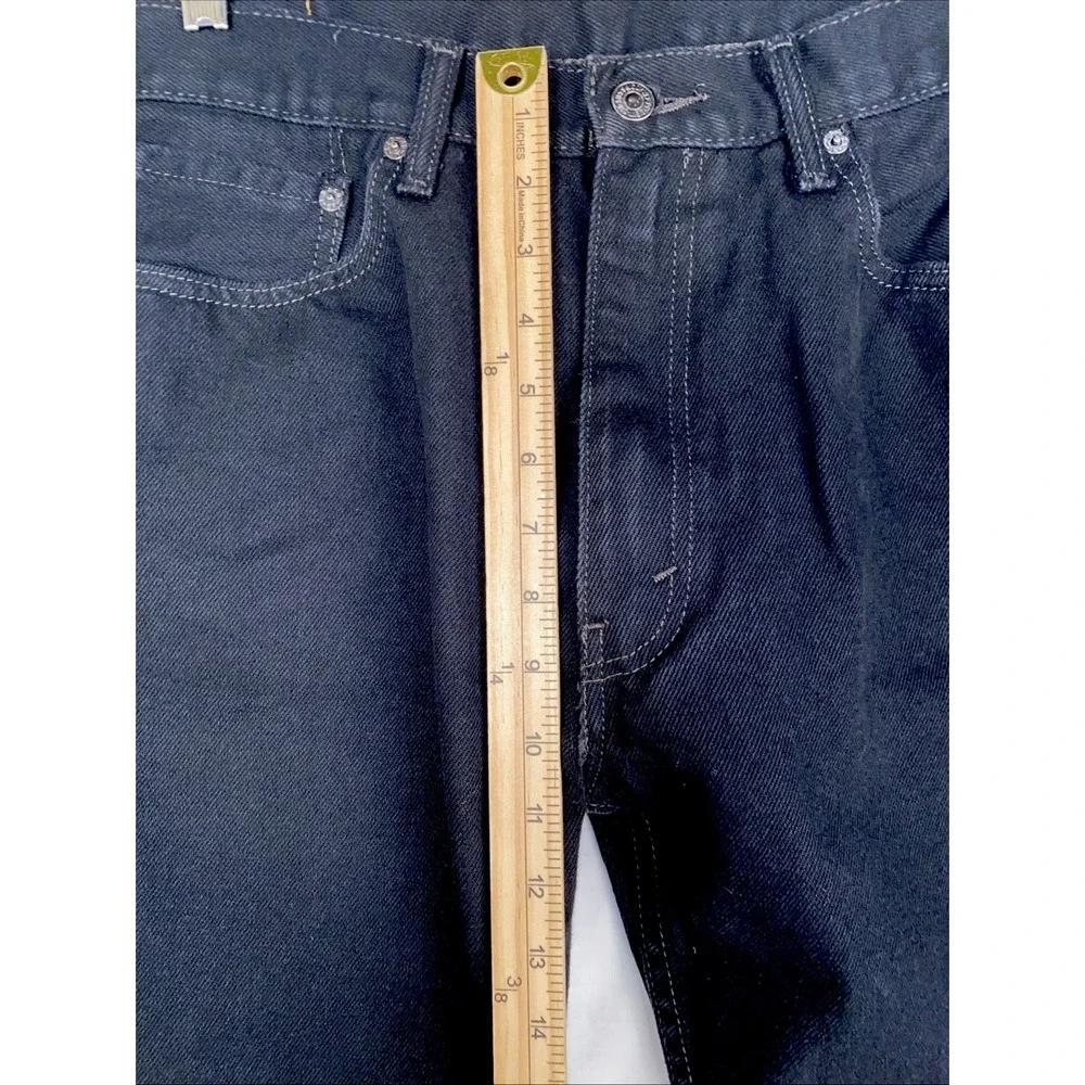Levis Mens 505 Regular Fit Straight‎ Leg Jeans W36 L34 Black Denim